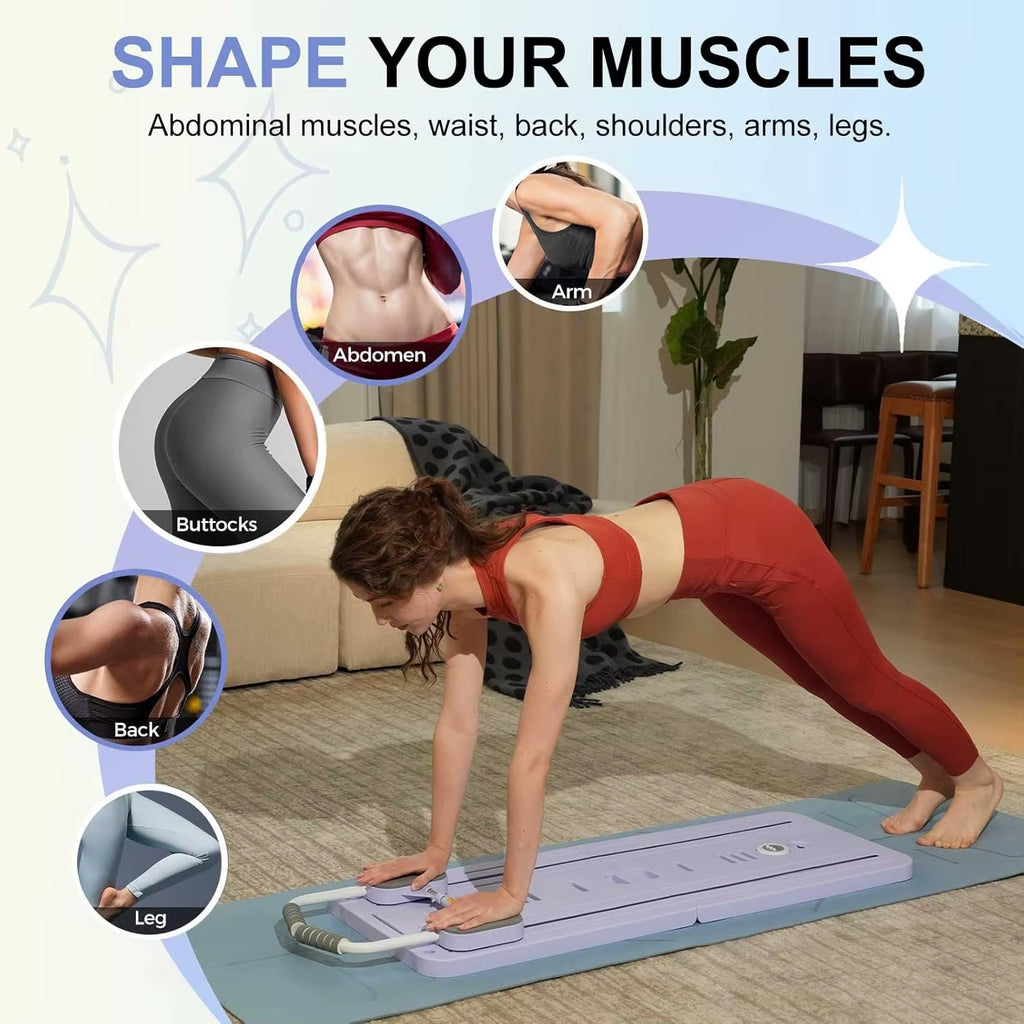 Multifunctional Fitness Board for Pilates and Core Workouts - Abdominal and Push-Up Training Equipment
