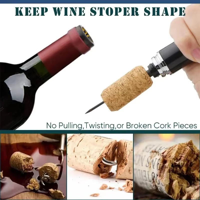 Uncork Your Favorite Bottle Effortlessly with Our Safety Air Pump Wine Opener! 🍷✨