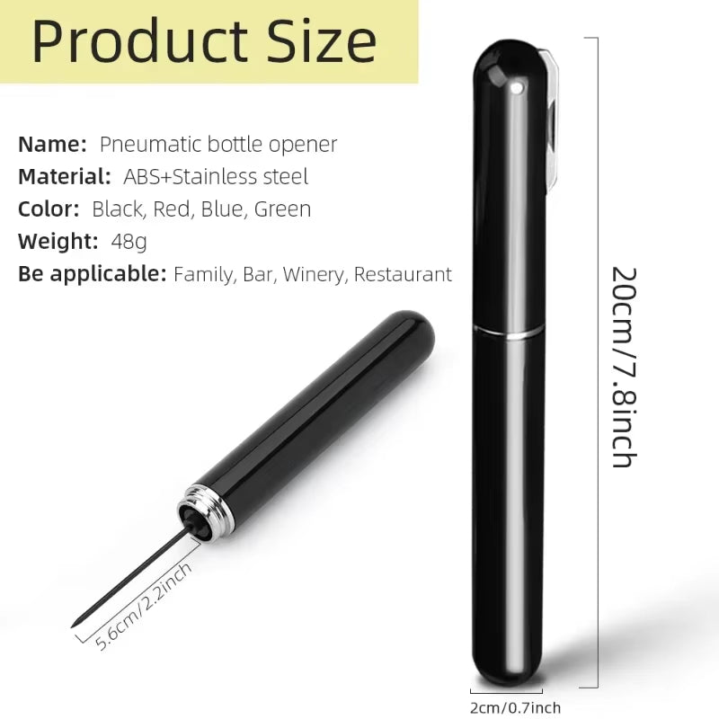 Uncork Your Favorite Bottle Effortlessly with Our Safety Air Pump Wine Opener! 🍷✨