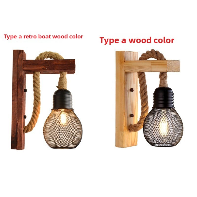 Rustic Rope Wall Lamp