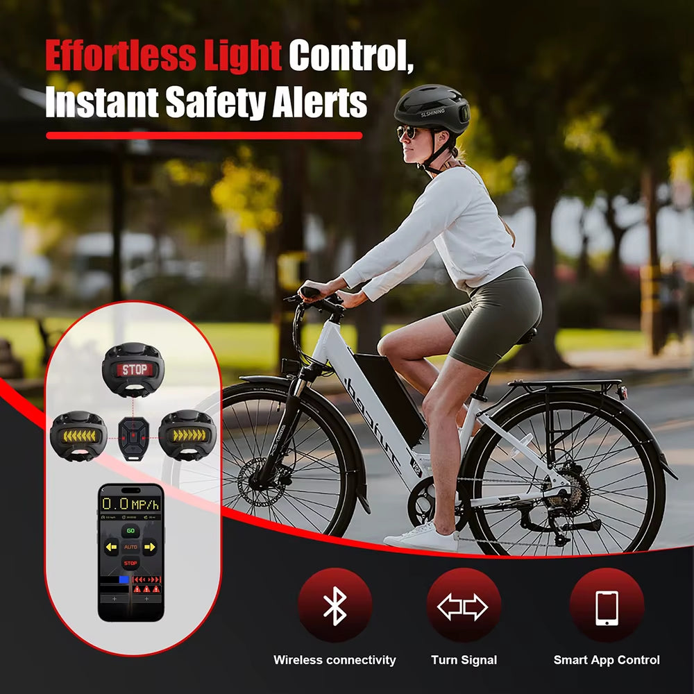 Smart LED Bicycle Helmet with Display Screen and App Control for Road and MTB Cycling